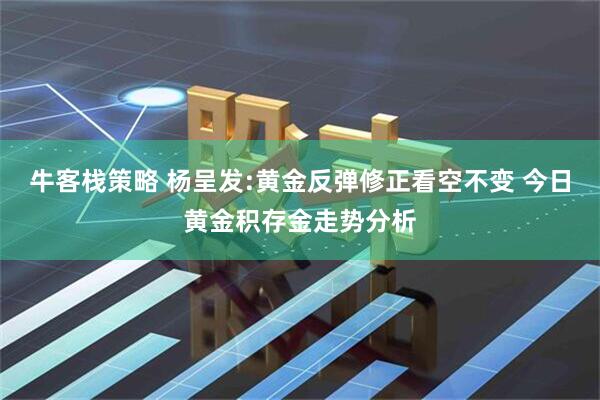 牛客栈策略 杨呈发:黄金反弹修正看空不变 今日黄金积存金走势分析